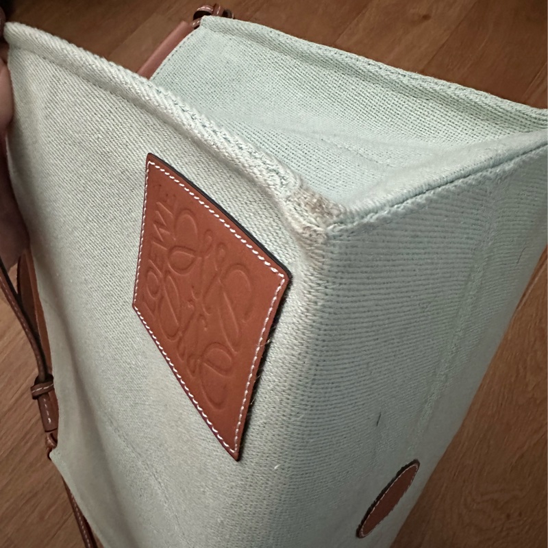Loewe 托特袋 布面 淺藍色-8