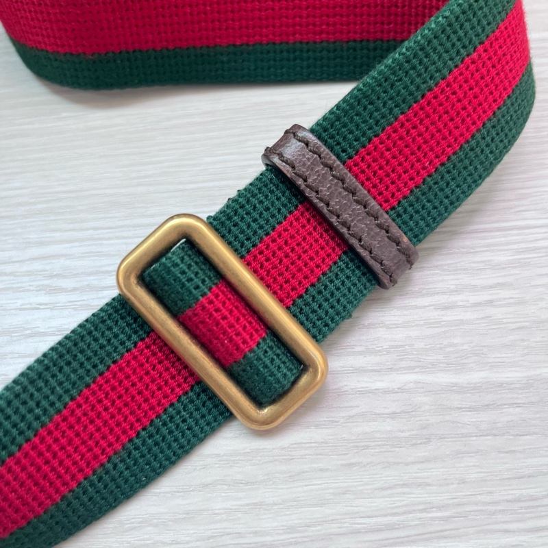 Gucci Neo Vintage GG Supreme 帆布虎頭腰包(咖啡色)-13