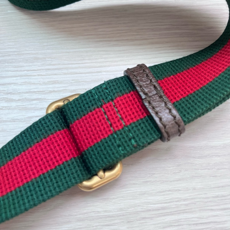 Gucci Neo Vintage GG Supreme 帆布虎頭腰包(咖啡色)-14