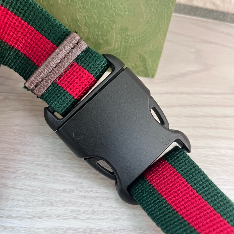 Gucci Neo Vintage GG Supreme 帆布虎頭腰包(咖啡色)-16