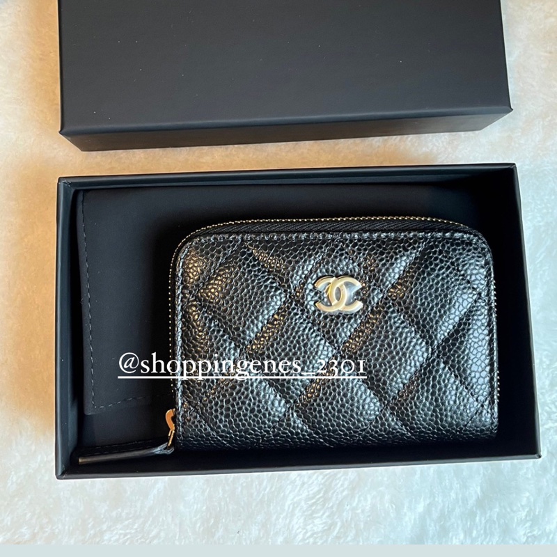 CHANEL 經典三層卡包 黑金 荔枝牛皮❗️尚未抵台-4