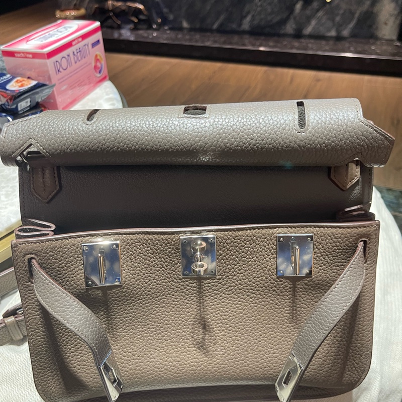 愛馬仕 吉普賽 HERMES Jypsiere 限量双色款 28淺灰色+深灰色-11