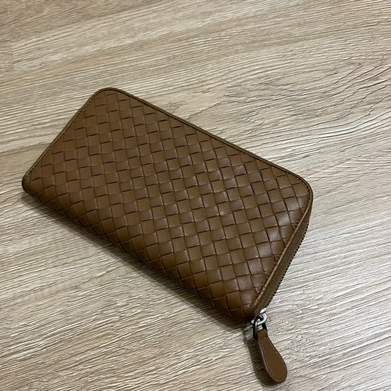 瑞奇二手精品 bottega veneta  編織 拉鍊長夾  美品-0