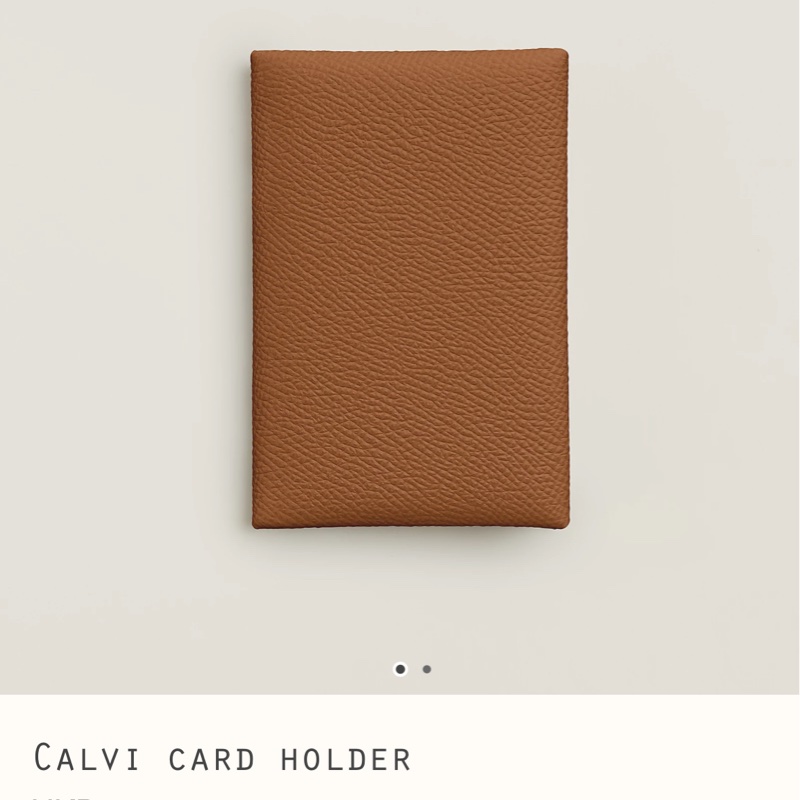 全新 愛馬仕 Hermès Calvi Card Holder Gold 金色 卡片套-1