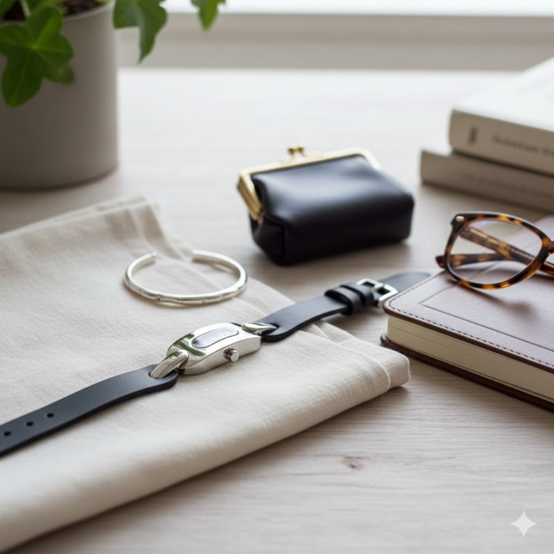 Fendi 3400L 橢圓造型皮革腕錶-14