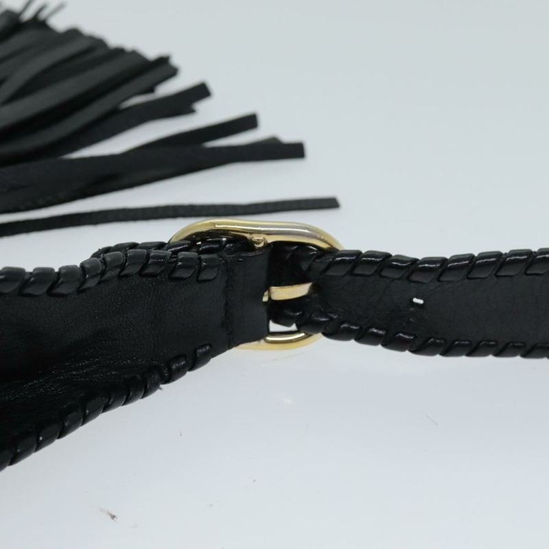 【日本直送】GUCCI 竹子 Jackie 單肩包皮革黑色 223929 正品 79722-7