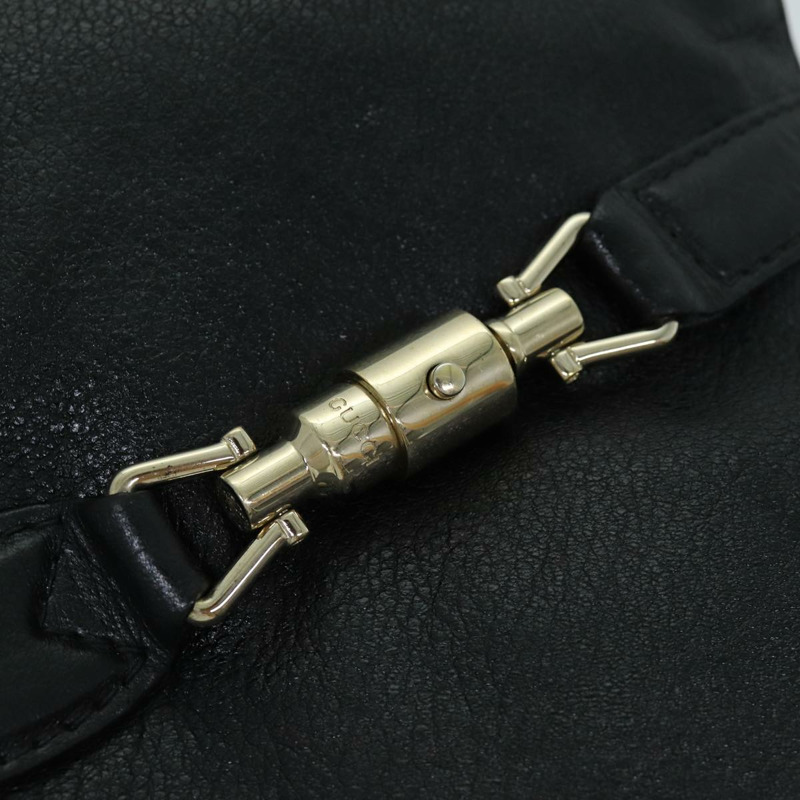 【日本直送】GUCCI 竹子 Jackie 單肩包皮革黑色 223929 正品 79722-16