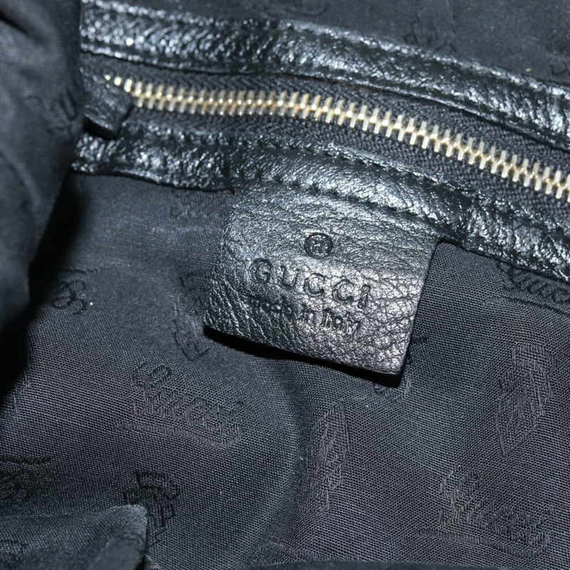 【日本直送】GUCCI 竹子 Jackie 單肩包皮革黑色 223929 正品 79722-17