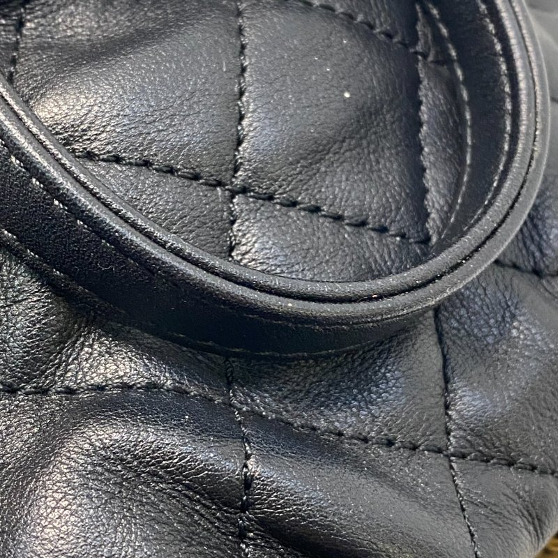 △ Chanel 香奈兒 Mini Bucket Black Lambskin Faux Pearl Chain Backpack 迷你黑色羊皮仿珍珠鏈條水桶包 AS2529 - 247014707-12