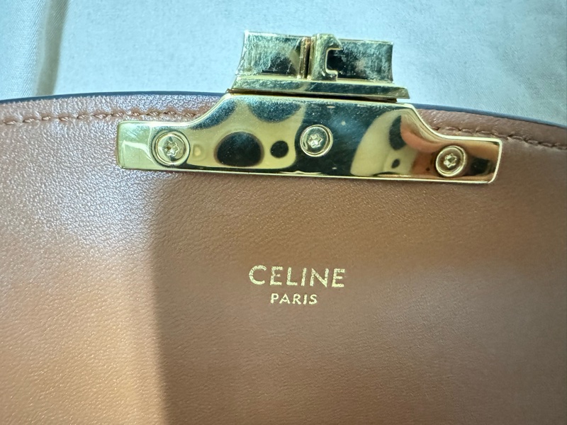 CELINE 標誌印花及牛皮TEEN TRIOMPHE凱旋門手袋-16