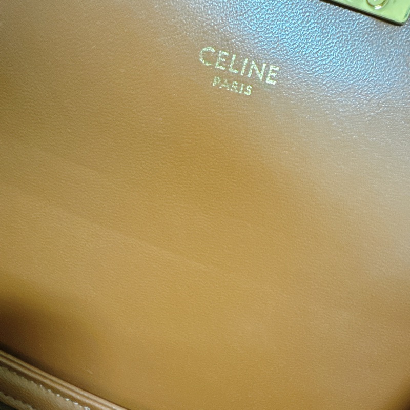 CELINE 標誌印花及牛皮TEEN TRIOMPHE凱旋門手袋-21