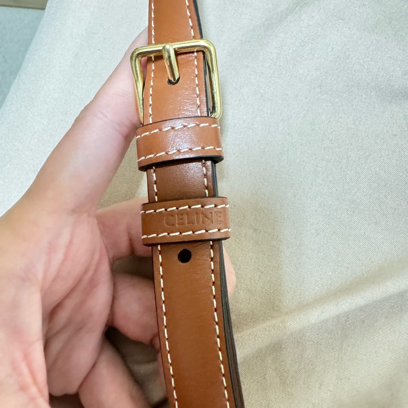 CELINE 標誌印花及牛皮TEEN TRIOMPHE凱旋門手袋-29