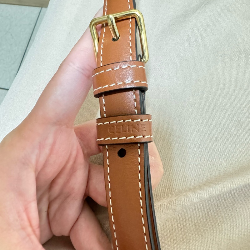 CELINE 標誌印花及牛皮TEEN TRIOMPHE凱旋門手袋-30