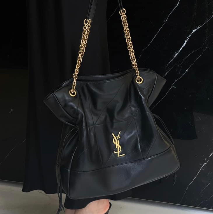 ▪️富貴選物FUGUEI▪️Ysl 2024秋冬新款 JAMIE POCHON LARGE黑金垃圾袋包-8