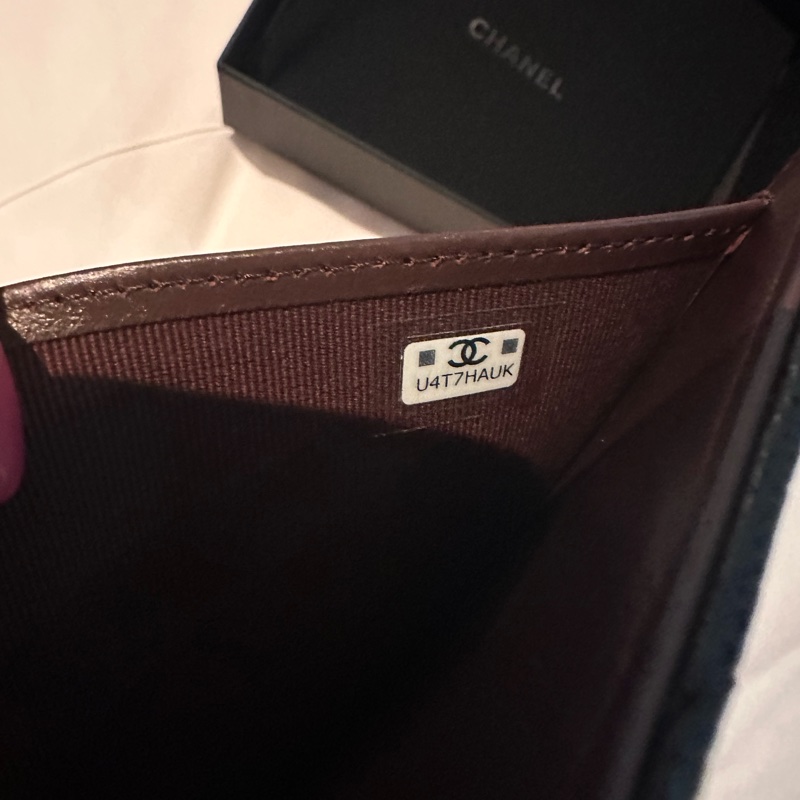 💖Chanel 經典荔枝紋 三折皮夾/短夾💖 全新全配 法國製-7