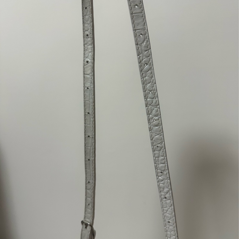 Balenciaga 巴黎世家 沙漏包xs 鱷魚皮 白-18