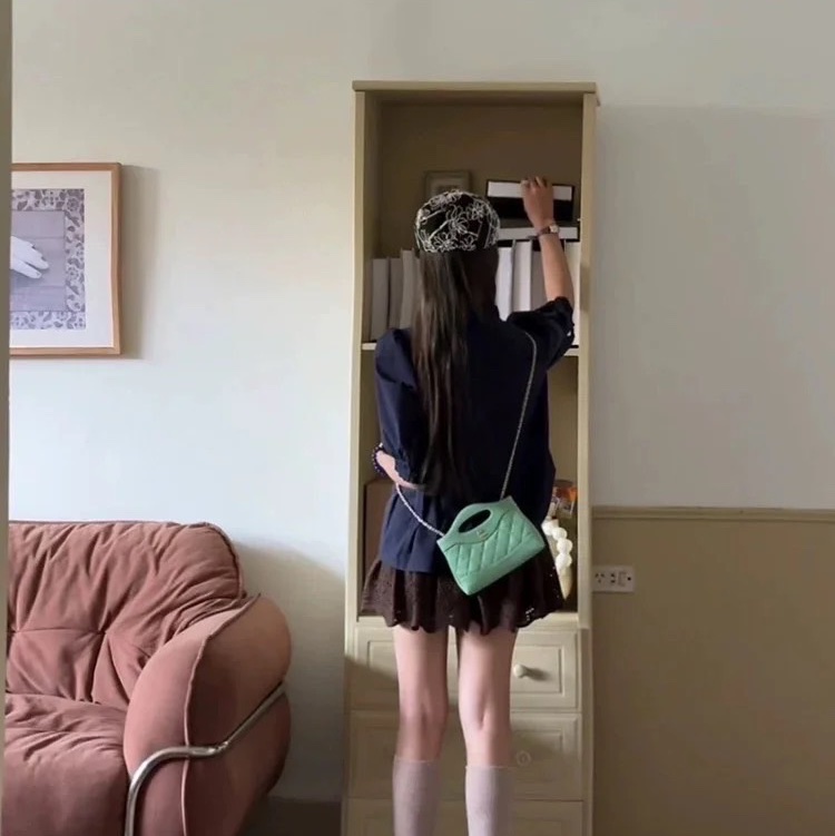 香奈兒Chanel 31bag nano 24c 青蘋果綠🍏🍏油蠟羊皮 金釦-3