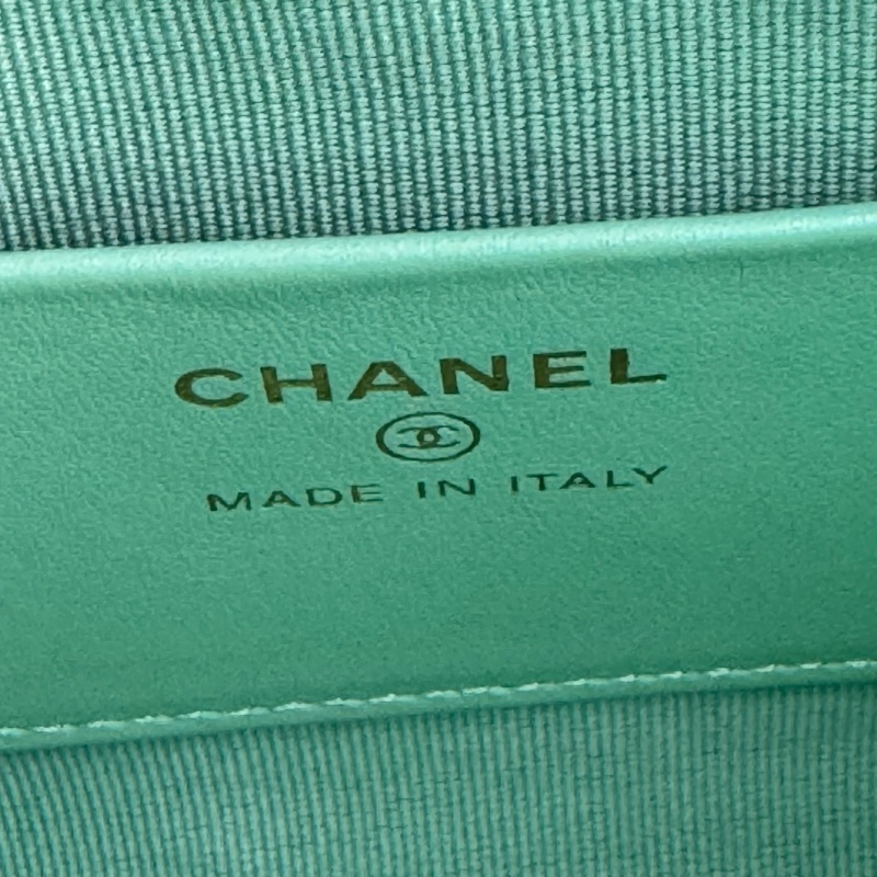 香奈兒Chanel 31bag nano 24c 青蘋果綠🍏🍏油蠟羊皮 金釦-7