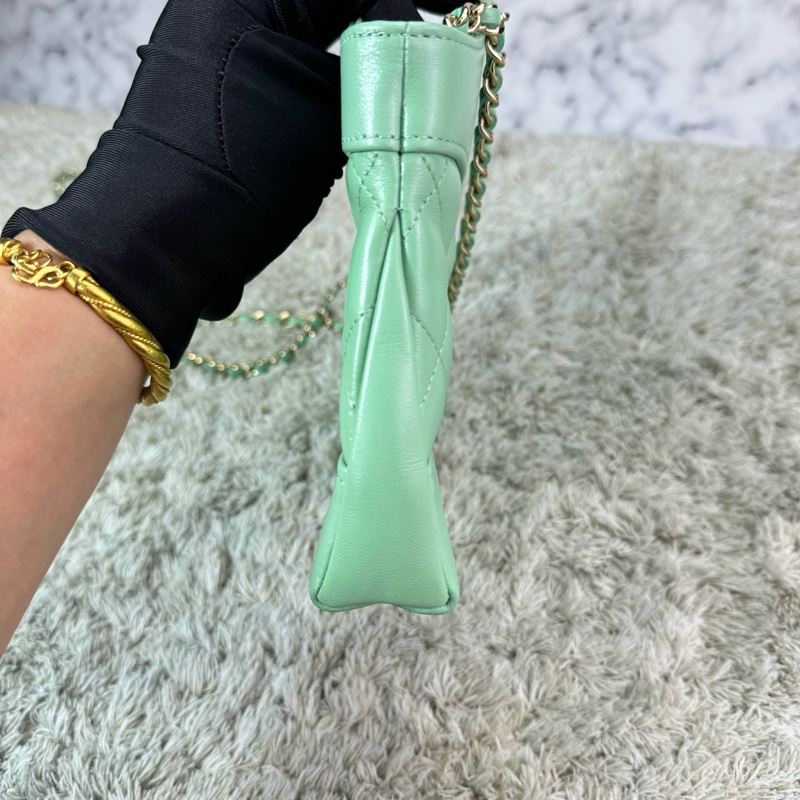 香奈兒Chanel 31bag nano 24c 青蘋果綠🍏🍏油蠟羊皮 金釦-14