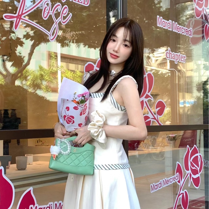 香奈兒Chanel 31bag nano 24c 青蘋果綠🍏🍏油蠟羊皮 金釦-21