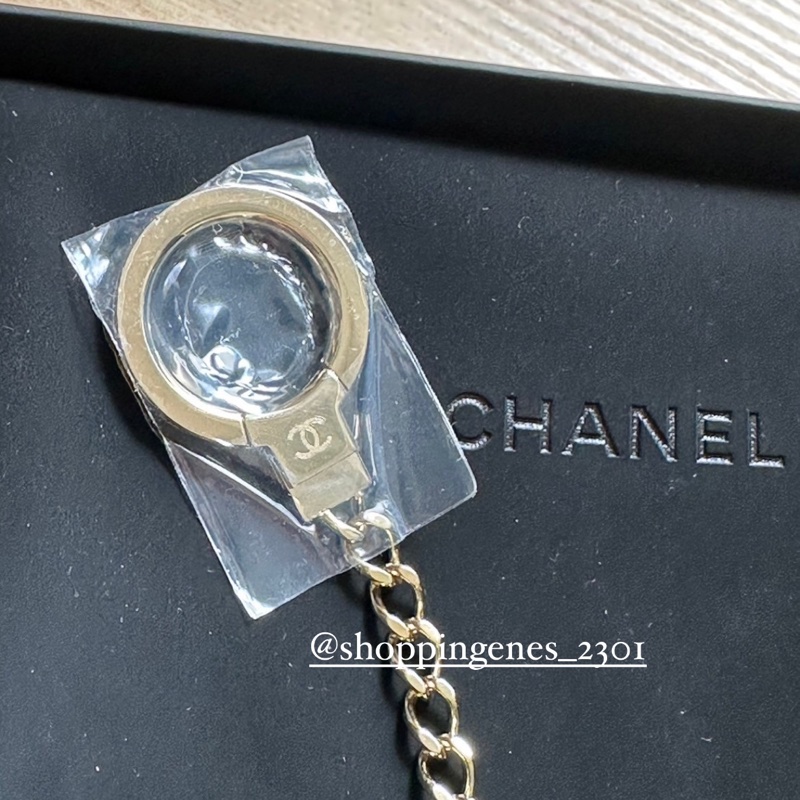 香奈兒 鑰匙圈零錢卡包 黑金 荔枝牛皮❗️尚未抵台-4