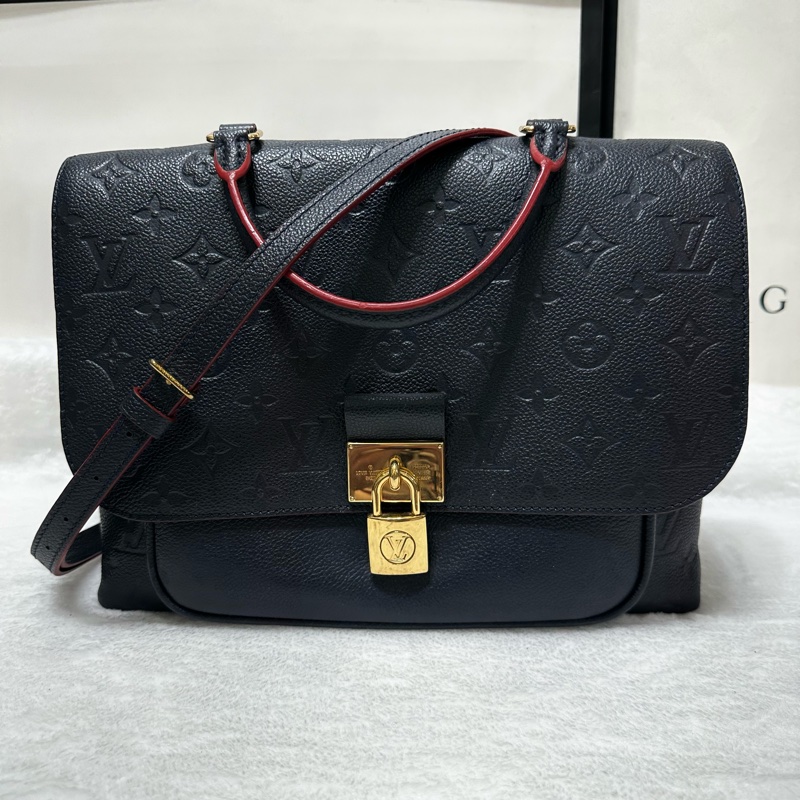 LV 鎖頭包 牛皮壓紋 荔枝牛皮 郵差包 肩背包 斜背包 手提包-13