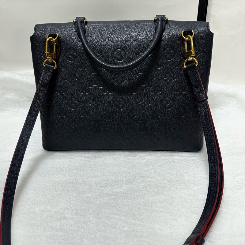 LV 鎖頭包 牛皮壓紋 荔枝牛皮 郵差包 肩背包 斜背包 手提包-14