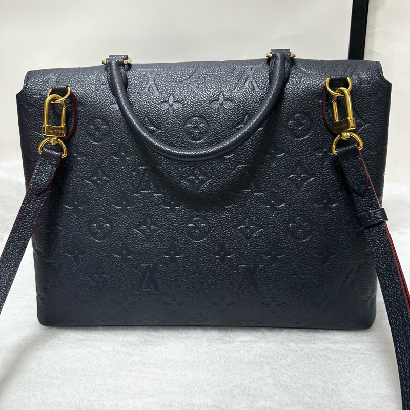 LV 鎖頭包 牛皮壓紋 荔枝牛皮 郵差包 肩背包 斜背包 手提包-16