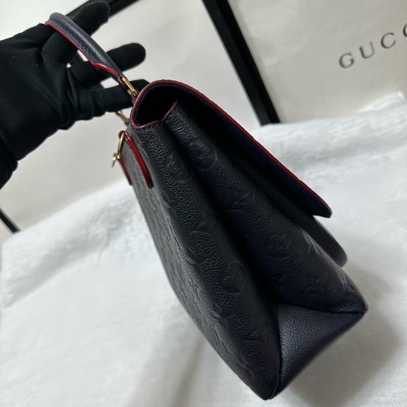 LV 鎖頭包 牛皮壓紋 荔枝牛皮 郵差包 肩背包 斜背包 手提包-19