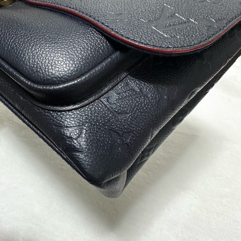 LV 鎖頭包 牛皮壓紋 荔枝牛皮 郵差包 肩背包 斜背包 手提包-21