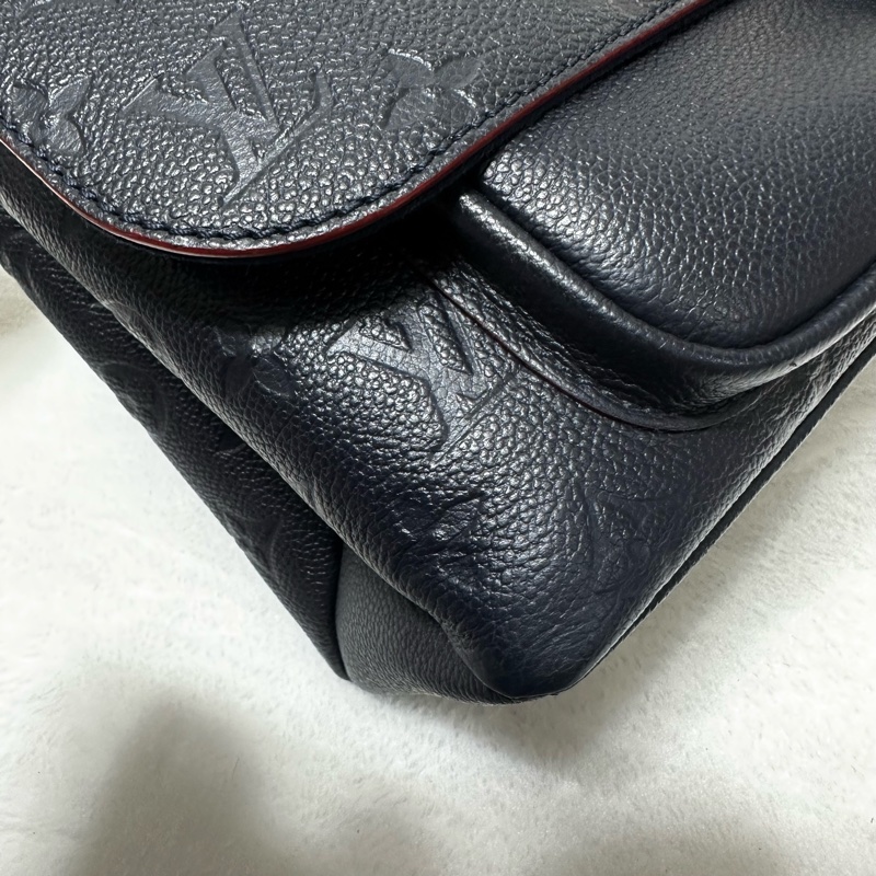 LV 鎖頭包 牛皮壓紋 荔枝牛皮 郵差包 肩背包 斜背包 手提包-22