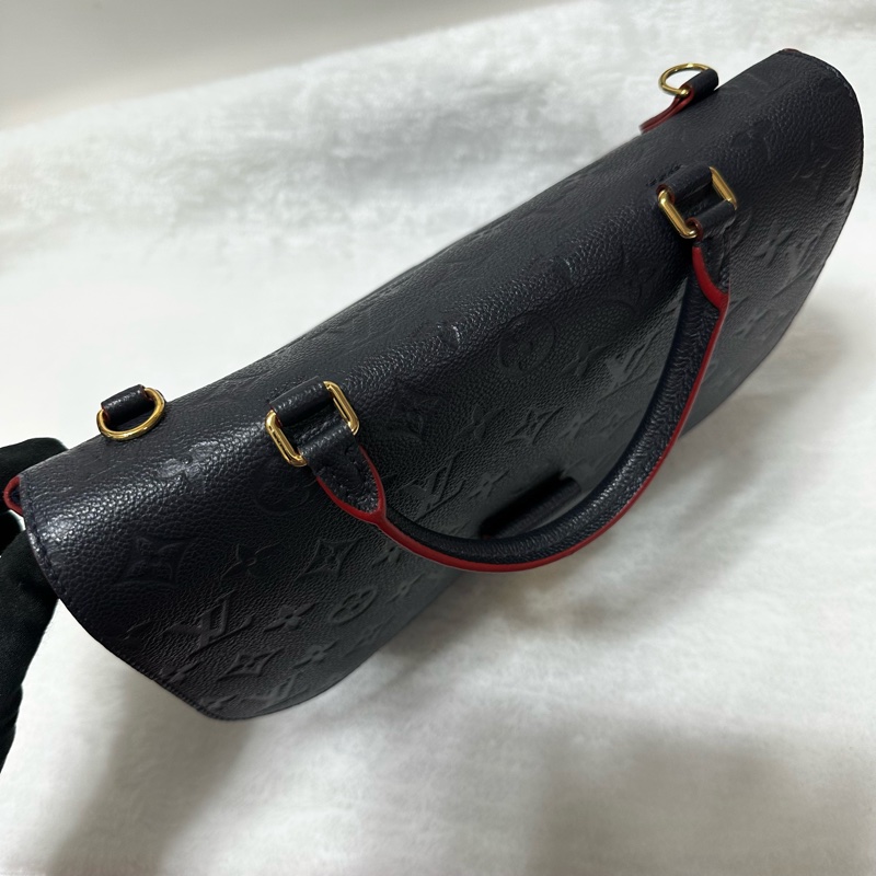 LV 鎖頭包 牛皮壓紋 荔枝牛皮 郵差包 肩背包 斜背包 手提包-25