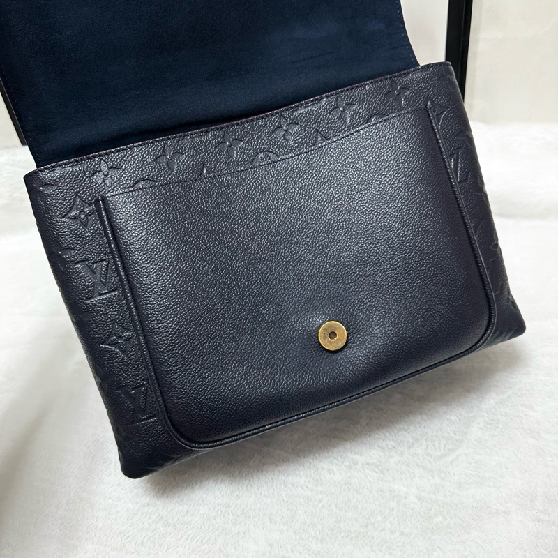 LV 鎖頭包 牛皮壓紋 荔枝牛皮 郵差包 肩背包 斜背包 手提包-28