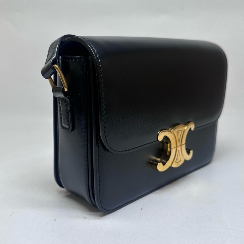 Celine瑟琳TEEN TRIOMPHE黑金凱旋門單肩包-12