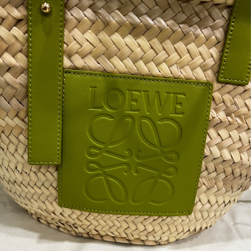 LOWEW 草編包 綠色-4
