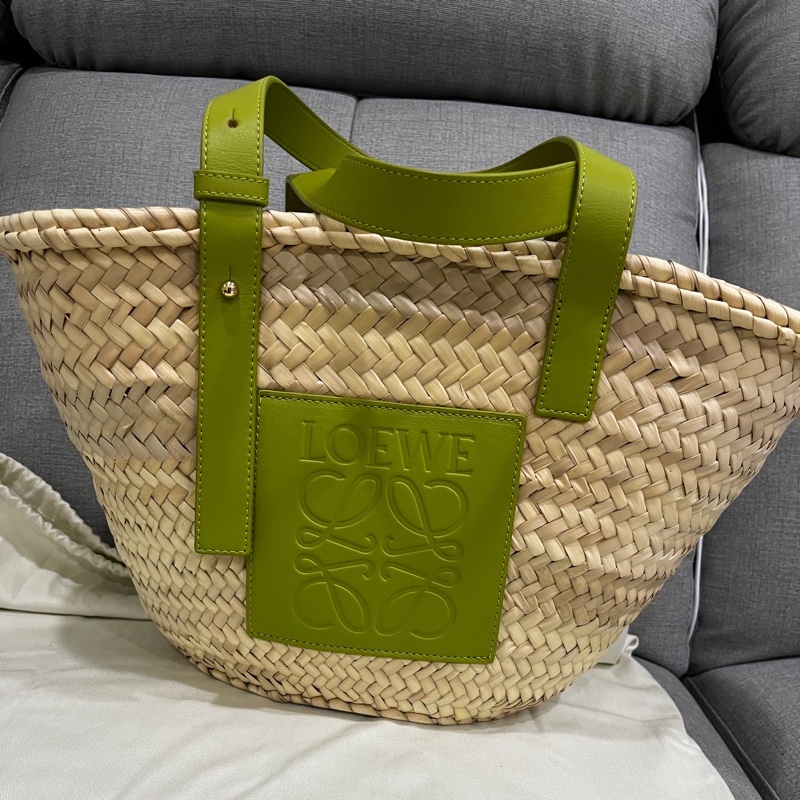 LOWEW 草編包 綠色-7