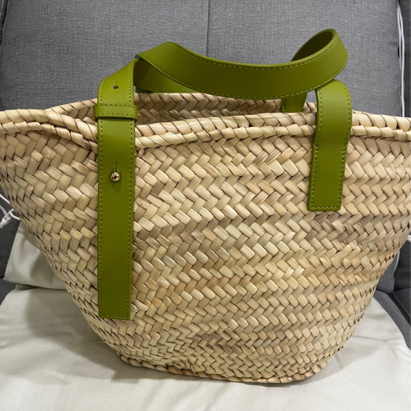 LOWEW 草編包 綠色-8
