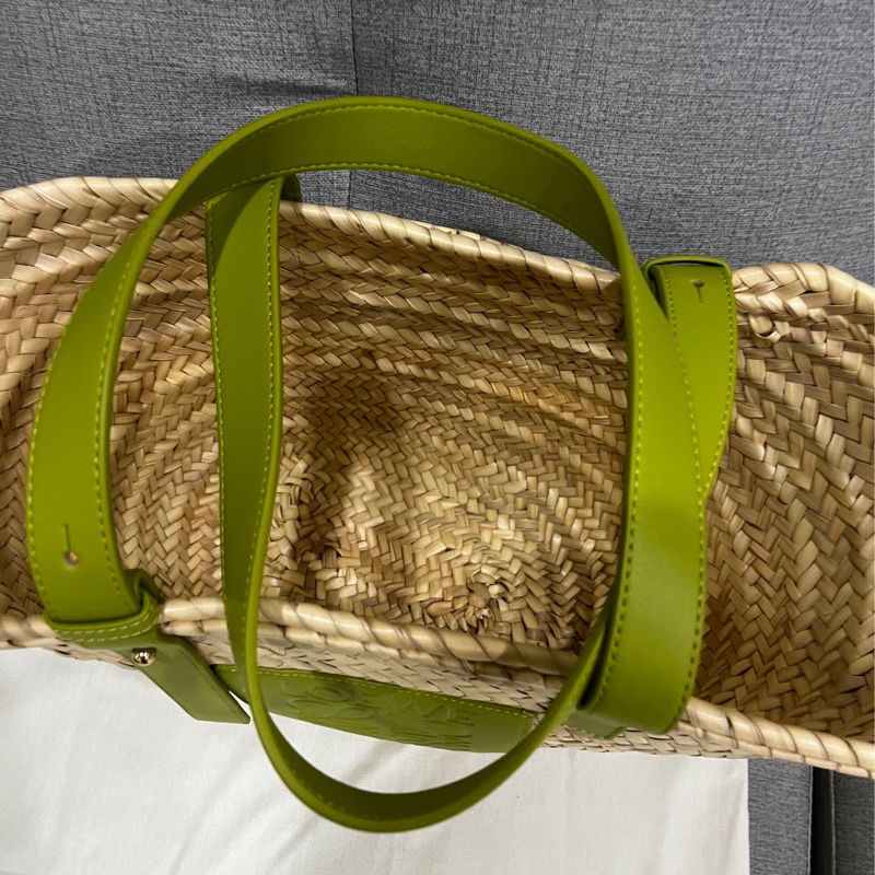 LOWEW 草編包 綠色-10