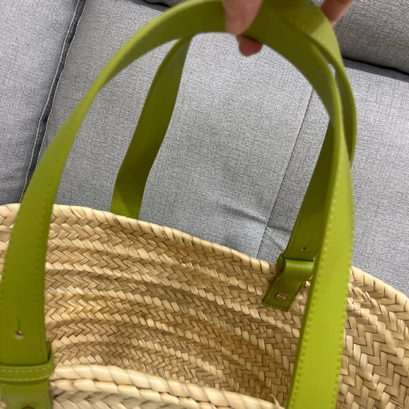 LOWEW 草編包 綠色-11