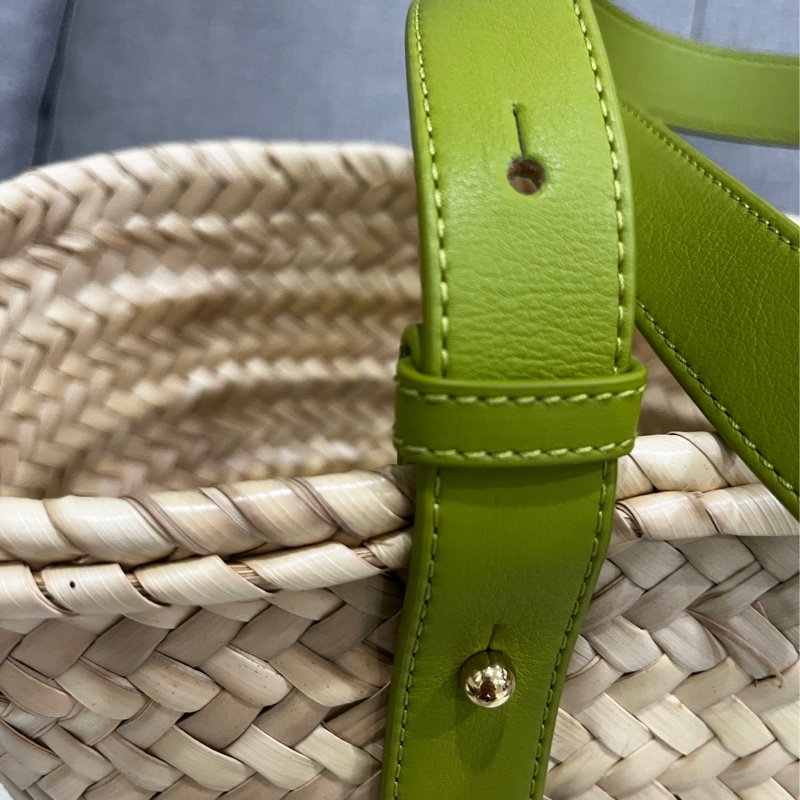LOWEW 草編包 綠色-14
