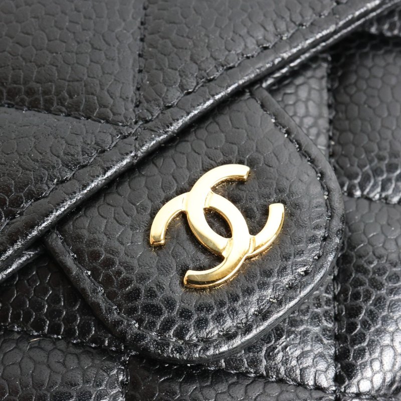 二手Chanel cf 荔枝牛長夾 淡金釦 晶片款-7