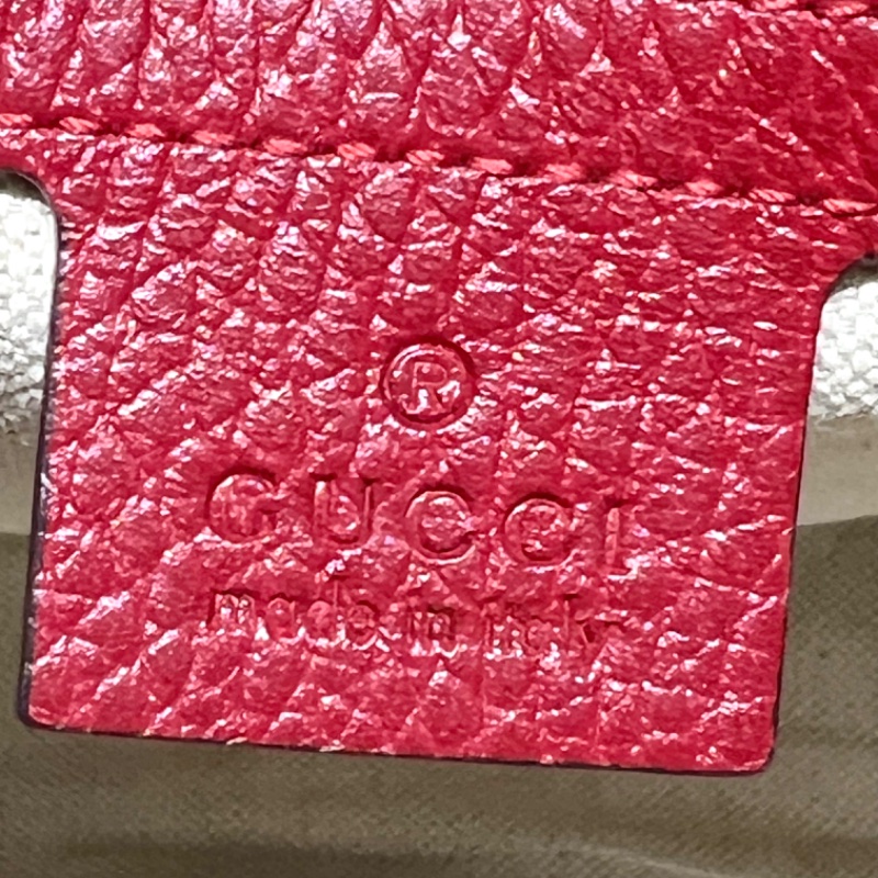 【美收精品】GUCCI 復古圖案小牛皮綠紅斜背包 88-757-5