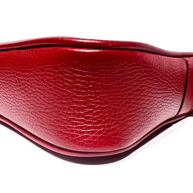 【美收精品】GUCCI 復古圖案小牛皮綠紅斜背包 88-757-14