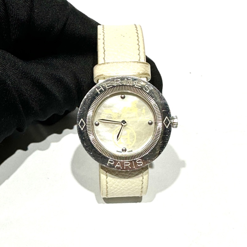 【美收精品】HERMES 女錶 米白色錶帶 88-789-0