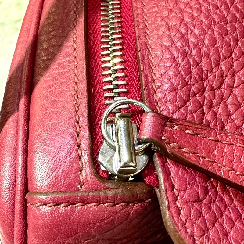 【美收精品】HERMES 愛馬仕 寶石紅色 TC牛皮 LINDY 30 肩背包 銀扣 98-48-8