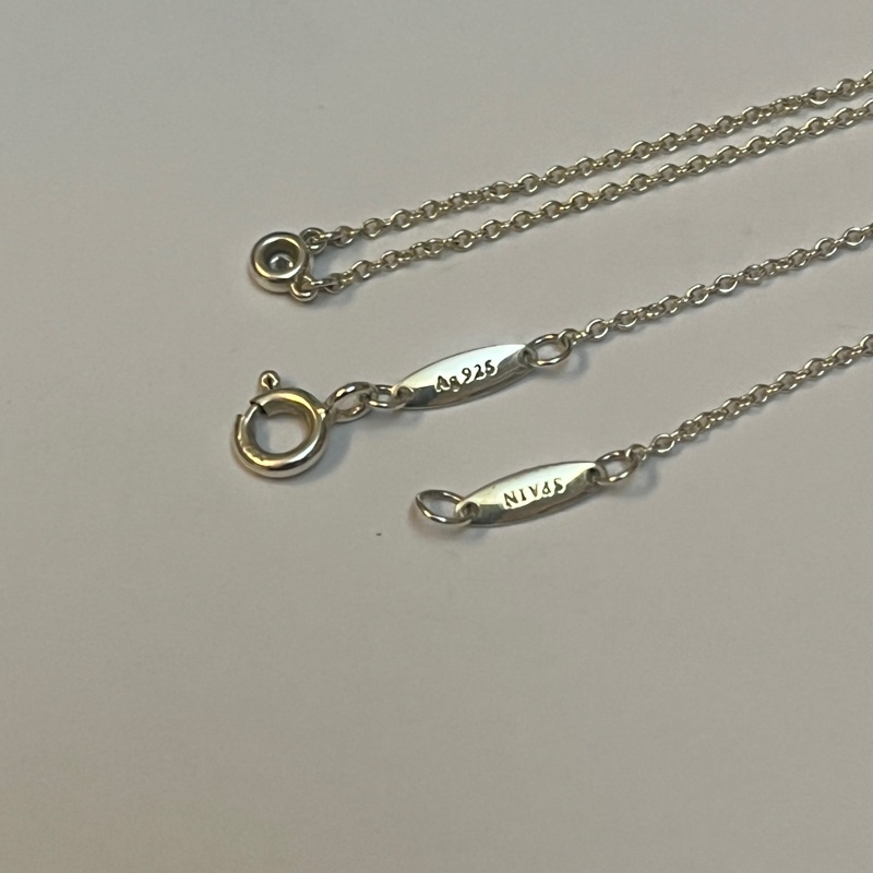 Tiffany & co 純銀單鑽項鍊-7