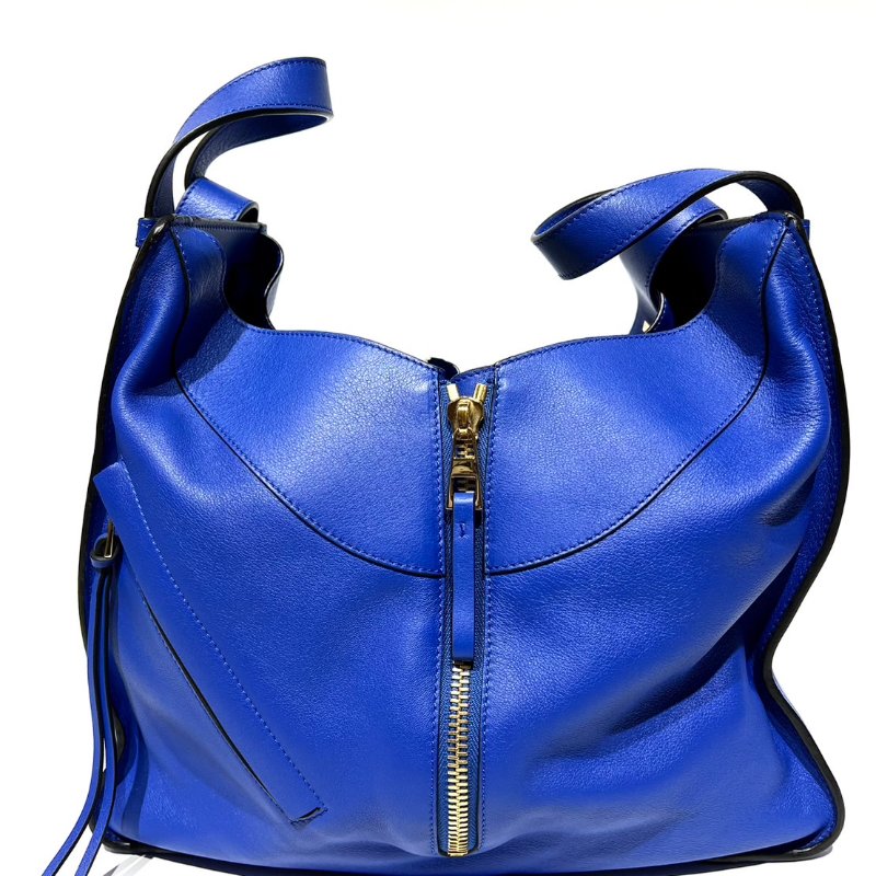 【美收精品】Loewe Loewe Anagram hmmock肩带皮革蓝色 88-759-0