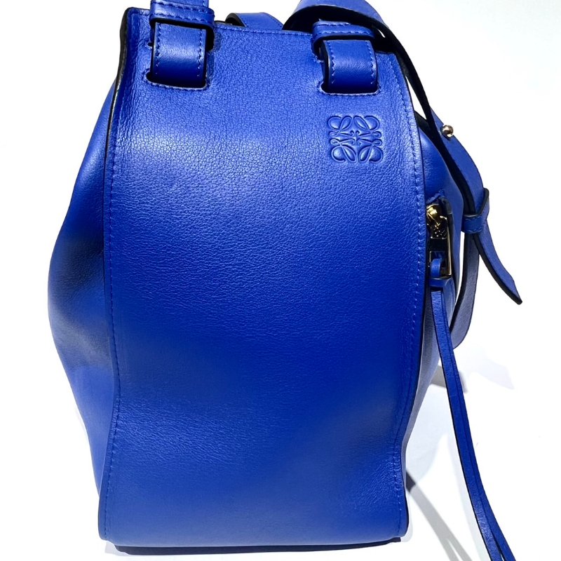 【美收精品】Loewe Loewe Anagram hmmock肩带皮革蓝色 88-759-4