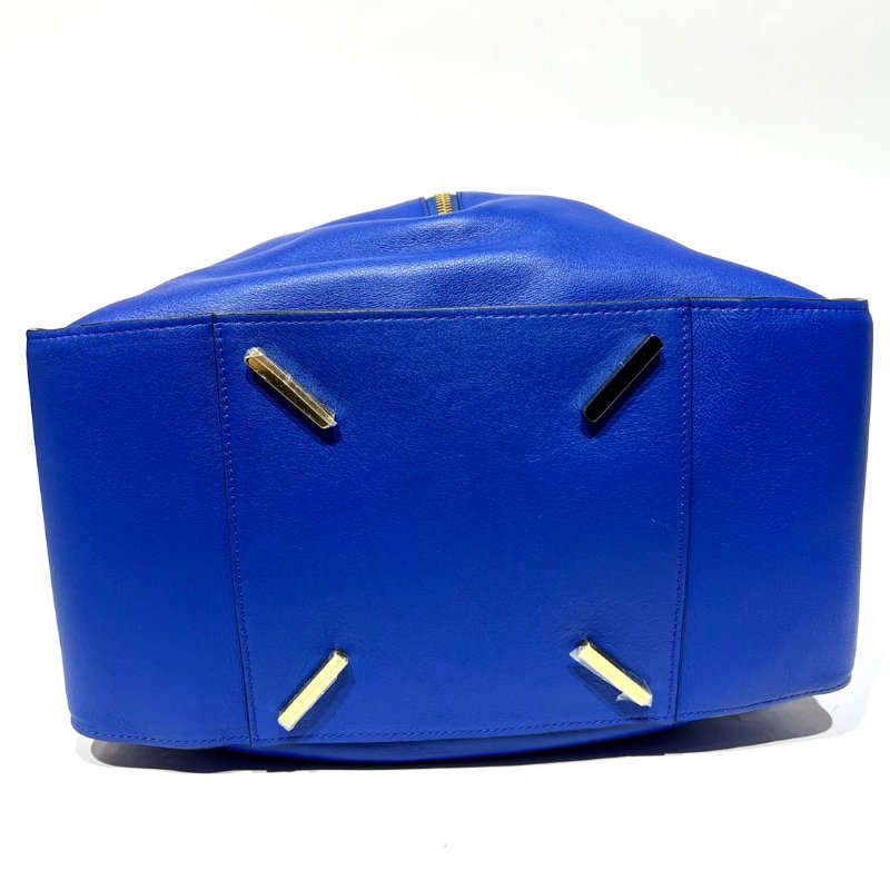 【美收精品】Loewe Loewe Anagram hmmock肩带皮革蓝色 88-759-5