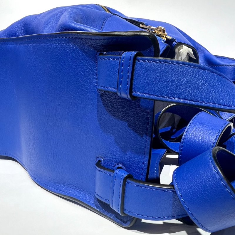 【美收精品】Loewe Loewe Anagram hmmock肩带皮革蓝色 88-759-8